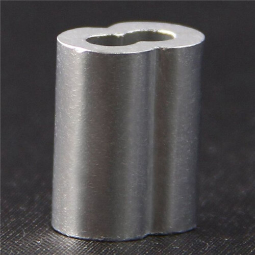 200Pcs Aluminum Crimping Loop Sleeve for 3mm Diameter Wire Rope and Cable