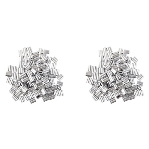 200Pcs Aluminum Crimping Loop Sleeve for 3mm Diameter Wire Rope and Cable