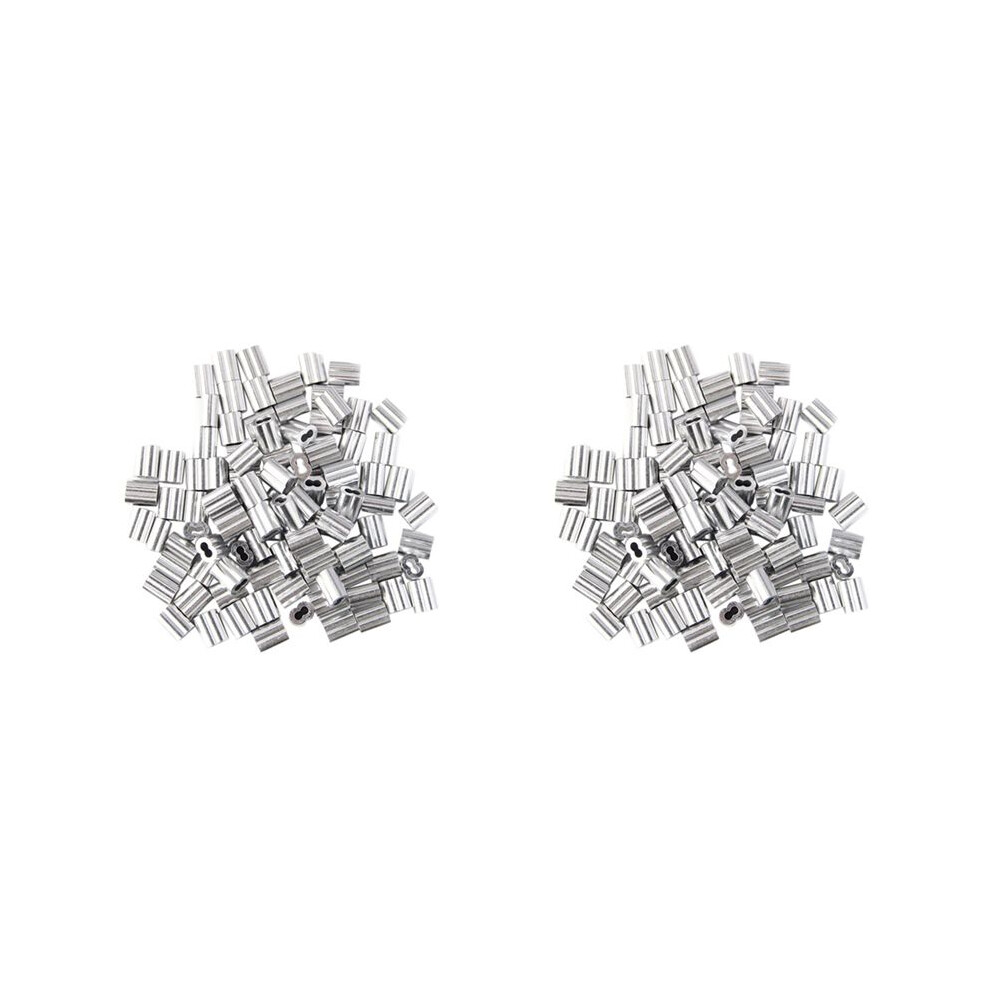 200Pcs Aluminum Crimping Loop Sleeve For 3Mm Diameter Wire Rope And Cable 6032936204980