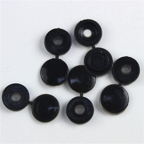 Screw Cap Cup Washer Hinged Cover Black ( Pack of 200 ) 2