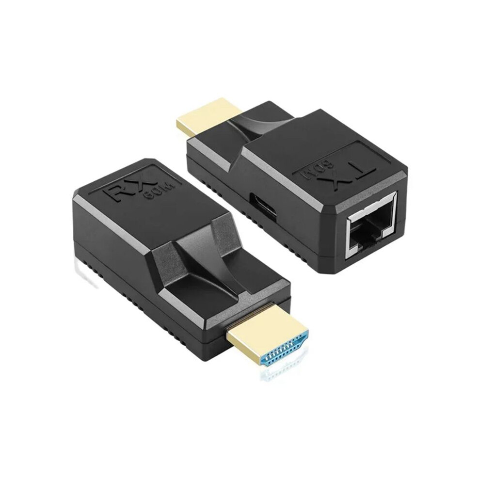 60M -Compatible Extender Rj45 Cat6 Cable 1080P Ethernet Extender Video Transmitter Adapter For Laptop Hdtv Monitor 6031949303895