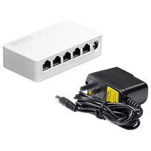 5-Portowy Przełącznik Ethernet 100 Mbps Przełącznik Przenośny Koncentrator RJ45 Ethernet Splitter z Kablem Zasilającym Wtyczka Amerykańska