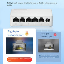 5 Port 100Mbps Ethernet Portable Network Hub Ethernet Splitter with USB Cable for Home Dormitory Office