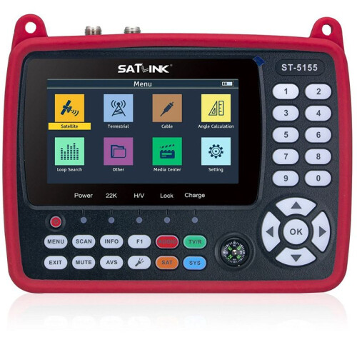Satlink ST-5155 DVB-S2+DVB-C+DVB-T2 Combo MPEG4 H.265 Satellite Signal Finder 4.3 Inch Screen EU PLUG 2