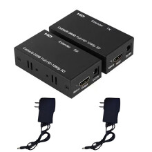 60M Extender RJ45 -Compatible Extender 1080P Signal Network Extender CAT5/6 LAN Extensor US PLUG