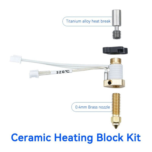 Ceramic Heating Block 320C High Tem High Flow 600mm/S High Speed Printiting 60W Heating for K1/K1 MAX 3D Printer, A 2