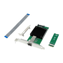 Servernetwerkkaart M.2 B+M KEY 8-Kanaals 10GbE SFP Ethernet NIC-Netwerkkaart met Één Poort voor Win10 FreeBSD Linux-Systeem