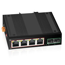 Commutateur POE Industriel Commutateur Gigabit Ethernet avec Port 6x100/1000 Mbps Commutateur Réseau Base-T Din IP40 DC44-55V
