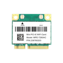 Carte WiFi PCI-E 1200 Mbps MPE-7260AC Double Bande 2,4 G/5 Ghz 802.11AC BT 4.0 Réseau Sans Fil Wlan pour Ordinateur Portable Win 10/11