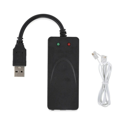 Fax Modem, USB2.0 56K External Modem Driver,Plug and  USB Modem,Standard and Expanded At Instruction(Dual Port)