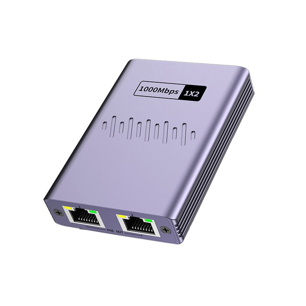 Poe Network Cable Splitter 1 To 2 Gigabit Network Splitter Simultaneous Network Three-Way Transfer Network Gray 6033169640439