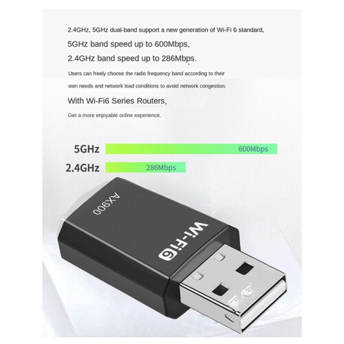 Drive Free Wireless Network Card Wifi Receiver 5G Dual Frequency Network Wireless USB Network Card 900mbps Transmitter 2