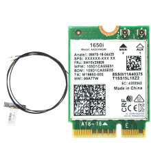 1650i AX201NGW WiFi-Kaart+2xantenne 3000Mbps WIFI6 2.4G/5G Dual-Band Cnvio2 5.1 WiFi-Adapter voor Win10/Win11