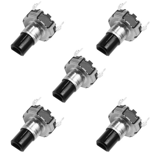5Pcs EC12D1524403 Car Navigation CD Volume Encoder with Push Button  EC12 Round Type 30 Position 15 Pulse 1