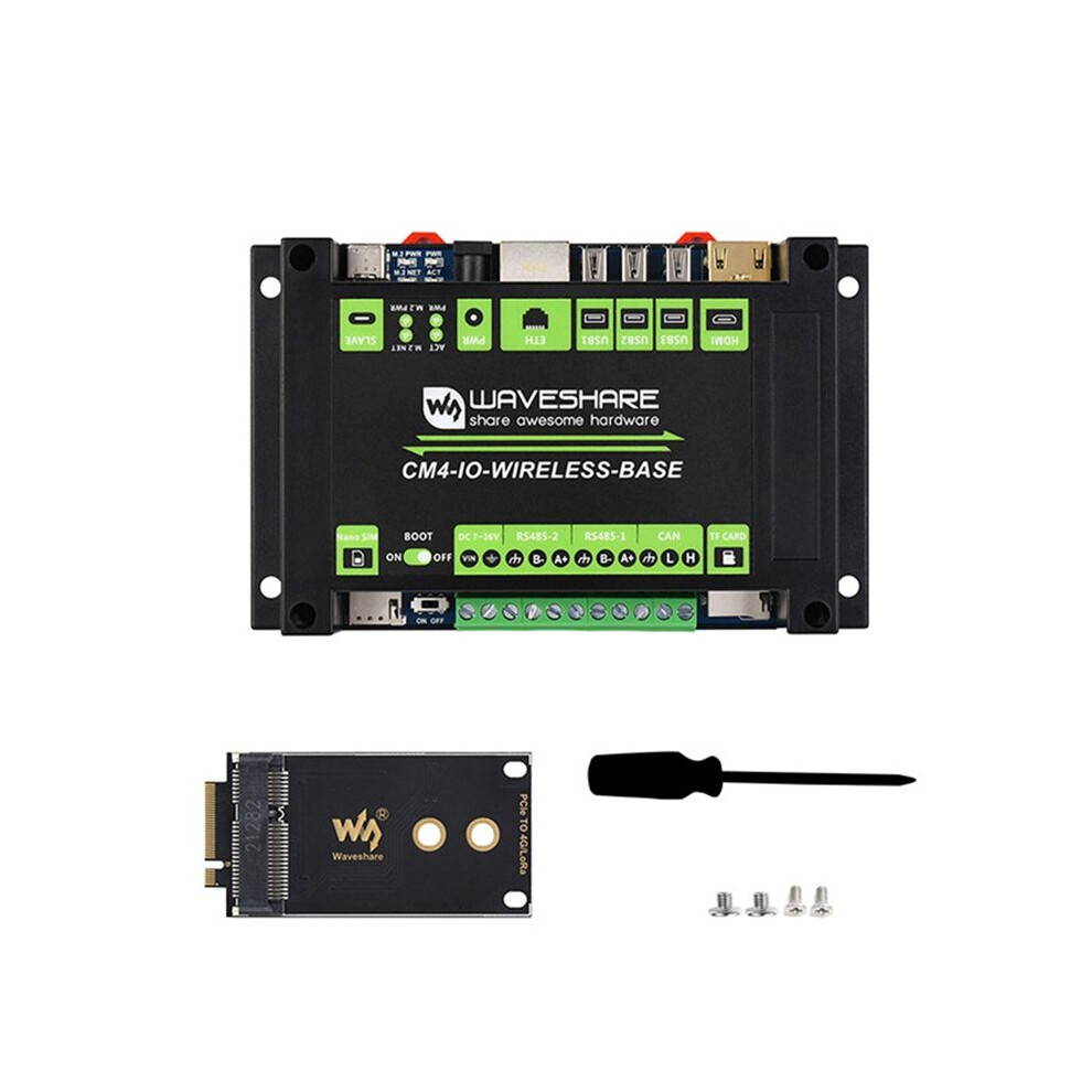 Waveshare Cm4 Expansion Module Gigabit Ethernet 5G/4G Expansion Board M.2/-Pcie For Raspberry Pi Cm4 4711227062608