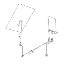 Ethernet-Adapter, Rechteckige Parabolantenne, Satelliten-USB-Internet-Powerline-Kit für V2/Gen2