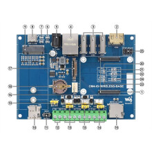 Waveshare CM4 Expansion Module Gigabit Ethernet 5G/4G Expansion Board M.2/-PCIe for Raspberry Pi CM4