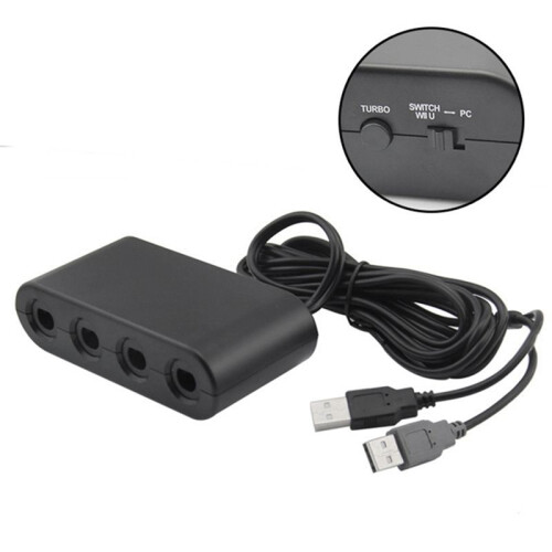 3 In 1 Controller Adapter för GameCubes Controller 4 Port Adapter för NGC för  U  USB Converter Support Turbo 1