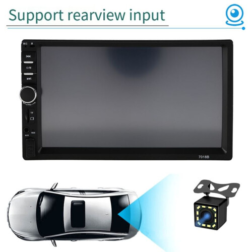 7018B Car Av 7 Polegadas Hd Press Screen Car  Mp5 Player Car Card  Handsfree HD GPS Portable Navigation 2