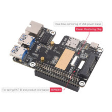 Voor Raspberry Pi 5 PCle Naar MiniPCle GbE USB3.2 HAT+ Gigabit Ethernet Ondersteunt MiniPCIe Interface 4G Module