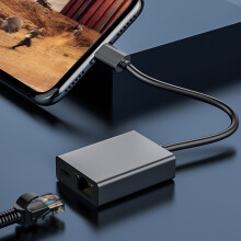 1000Mbps Type-C to RJ45 Internet Cable Network Card USB Type-C to Ethernet Adapter Support PD Charging for Mobile Phone