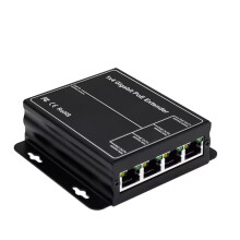 Extensor Gigabit POE de 4 Portas 100/1000 Mbps 90 W 1 Entrada 4 Saídas Repetidor PoE DIN Rail Rede VLAN para Câmera POE de 48 V Wierless AP