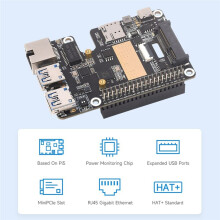 For Raspberry Pi 5 PCle to MiniPCle GbE USB3.2 HAT+ Gigabit Ethernet with EG25-G 4G Module Supports MiniPCIe Interface