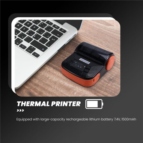 Portable High Speed  Printer  Thermal Inkless Printer Long Battery Life for Android, IOS, Windows EU Plug 2