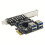 Carte D'Extension USB3.2 GEN1 PCIE 4  USB-A 5 Gbit/S Adaptateur de Carte D'Extension Riser pour WIN7/10/11 LINUX 3