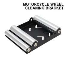Motorcycle Tire Wheel Cleaning Bracket Stand Universal Chain Clean Roller Ramp Lift Aluminum