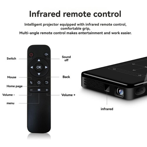 3D  Projector WIFI Android 4K HD Projectors Decoding for HOME Entertainment with Infrared Remote Control Tripod (EU) 1
