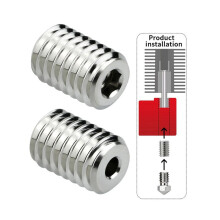 High Flow CHT Nozzle Copper Connector for V6 Volcano Hotend Compatible with Volcano Heater Block and V6 Nozzle 1Pcs