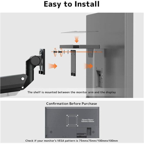 VESA Desktop Computer Monitor TV Back Holder PC Screen Storage Bracket for Television Speaker  PC 1