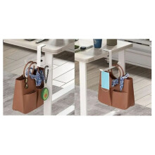 2Pcs Adjustable Desk Hook Without Punching Office Desktop Hanging Bag Hook Backpack Storage Hanging Hook