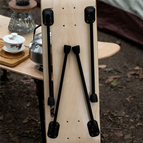 4 Pieds de Table de Camping Pliables, Robustes et Tactiques, avec Vis, pour Table Basse, 35 cm 2