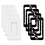 4 Brush Wall Plate with Low Voltage Mounting Bracket,Cable Pass Through Insert for Wires,Single Gang Cable Access Strap 1