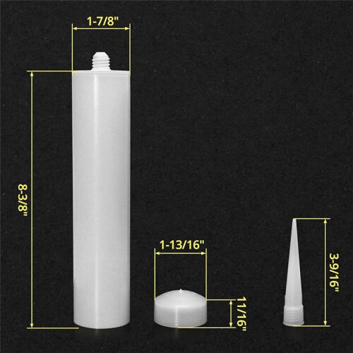Empty Caulk Tube, 20 Pack 10 Oz. Empty Plastic Caulking-Cartridge
