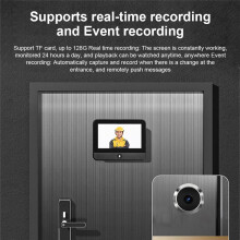 4.3-Inch HD Video Doorbell Tuya Wifi Remote Intelligent Visual Doorbell Built-in 5000mAh Rechargeable Battery