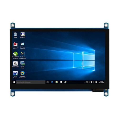 For Raspberry Pi 7inch QLED Quantum Dot Display, Capacitive Touch, 1024x600, Various Systems Support