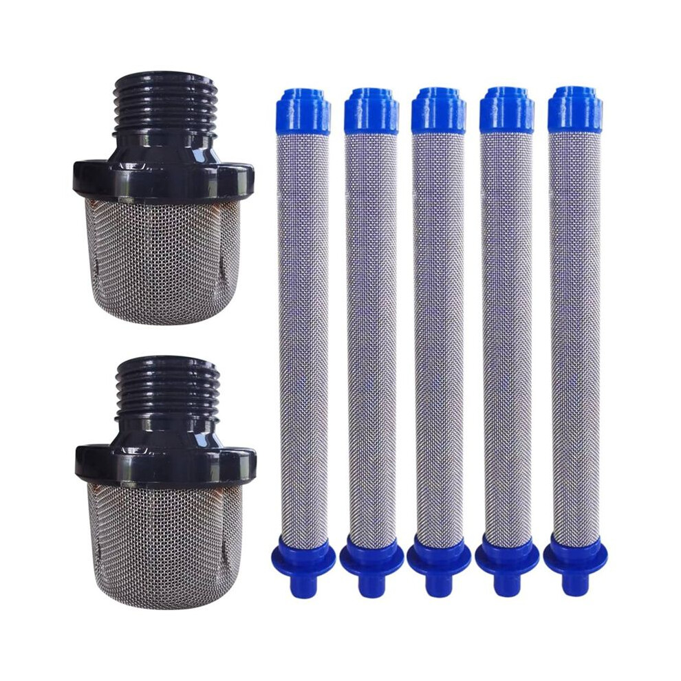 2Pcs 288716 3/4 Replacement Inlet Strainer With 5Pcs 288749 60Mesh Sg2/Sg3 Sprayer Filters For Airless Paint Sprayers 6031329013659