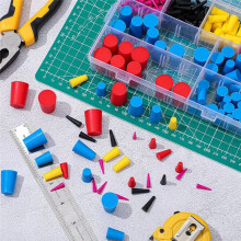 250pcs 8 Sizes Silicone Cone Plug Kit Powder Coating Kit Air Conditioner Drain Cone Plug for Powder Coating