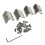 24pcs 2020 Series L-Shape Interior Inside Corner Connector Joint Bracket with Screws Silver 1