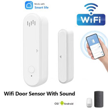 Tuya WiFi Dörrsensor 80dB Ljud Fönstersensor Life Arm Avaktivera Dörrsensor APP Alarm Larm Dörrsensor