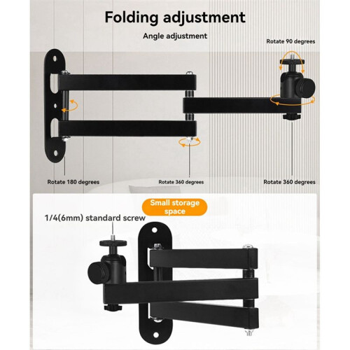 Adjustable Projector Mount 360 Rotatable Bracket for  Projector Double Arms 40cm Supports  to 2kg 2