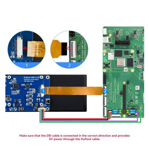 8,8 Inch  Capacitief Touchscreen 480x1920 Pixels 10-Punts -Interface IPS-Scherm voor Raspberry Pi 5 1