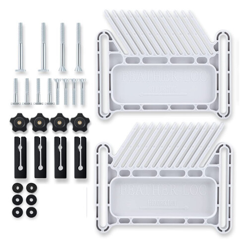 Upgraded Featherboard Safety Device Stackable Feather Board Fits Most Standard , T-Slots, T-Rails  Table Saws,White