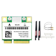 RTL8822CE WiFi Card +Antenna Kit 1200Mbps 2.4G+5Ghz 802.11AC Network  PCIe BT 5.0 Support Laptop/PC Windows 10/11