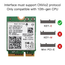 AX211NGW WiFi 6E M.2 Key E CNVio2 Dual Band 2,4Ghz/5Ghz TråDlöSt NäTverkskort 802.11Ac 5.2 Adapter