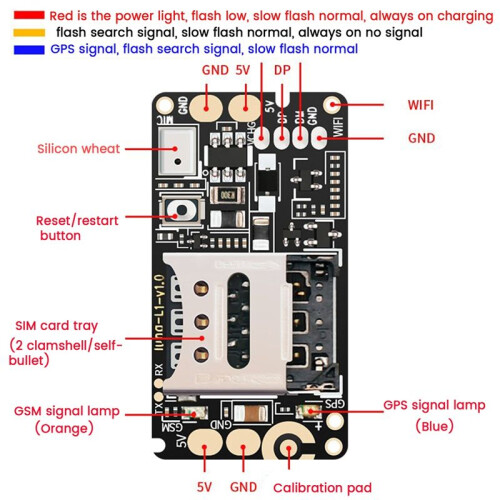 GPS Tracker PCBA Module Real  Tracking Locator Device for Car Kids Elderly Men Anti-Lost Recording Tracker 2