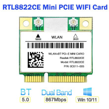 RTL8822CE WiFi-Karte 1200Mbps 2.4G+5Ghz 802.11AC Netzwerk PCIe 5.0 UnterstüTzt Laptop/PC Windows 10/11